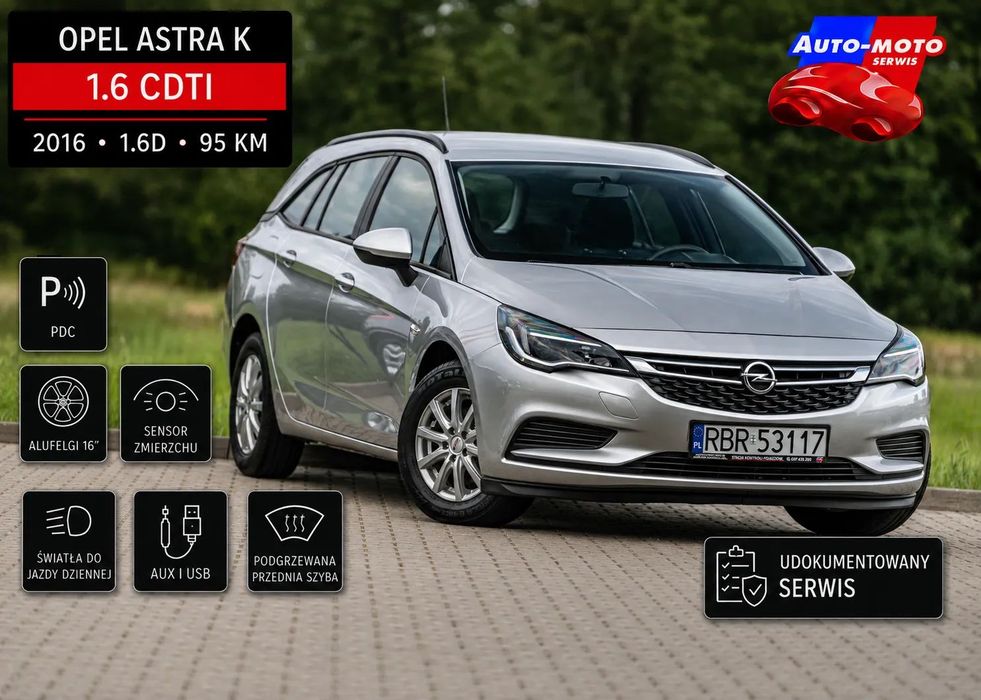 Opel Astra *200 tys. km*ZAREJESTR*1.6 CDTI*95 KM*Oryg. Przebieg*Polecam*