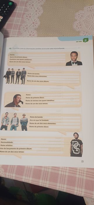 Caderno diário musica 6to ano