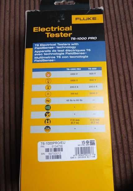Fluke T6-1000 PRO/EU - tester elektryczny nowy nie używany