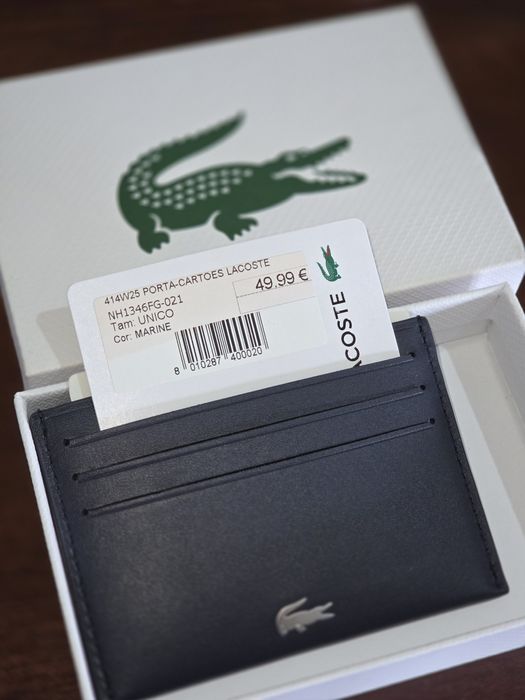 Porta-Cartões Lacoste Original - Novo com Etiqueta