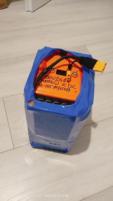 Mocna bateria do e-skutera 60V 34Ah 16S1P z BMS BT 80A/150A P8000W