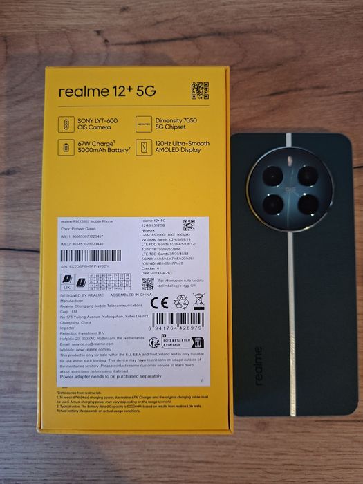 Realme 12+ 5G | 12GB RAM | 512GB | AMOLED 120Hz | Stan bardzo dobry