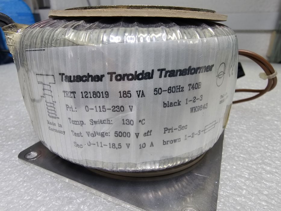Transformador Toroidal Tauscher 11V e 18,5V 10A