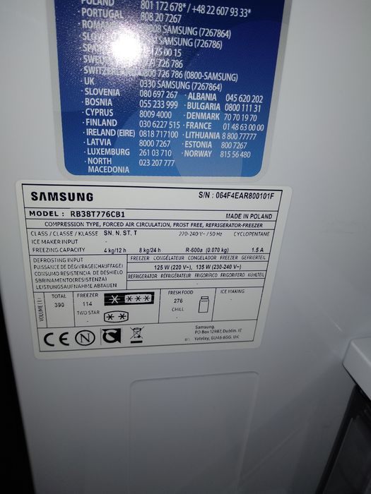 OUTLET Janki ul. Wspólna 6 Lodówka SAMSUNG RB38T776CB1 No frost