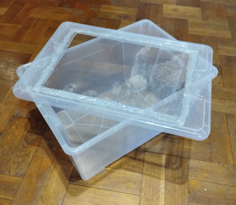 Duże Pudełko Terrarium dla Gada Ptasznika Karmówki 28 x 52,5 x 36cm