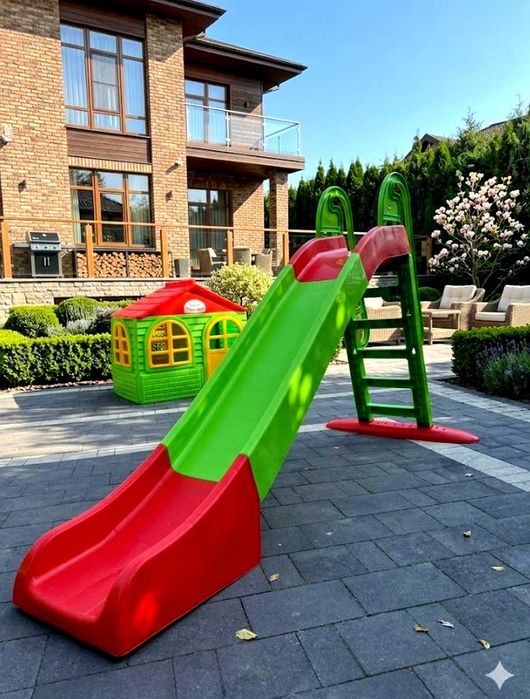 Дитяча гірка 243 см Долоні, для активних ігор, з підключенням води, горка детская