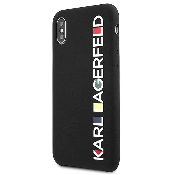 Etui Karl Lagerfeld Glossy Bauhaus na iPhone X / XS - czarne