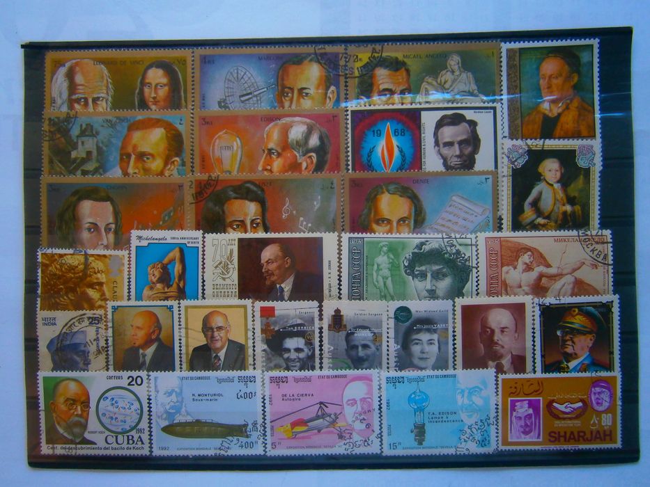 29 selos do tema Figuras Publicas Celebres