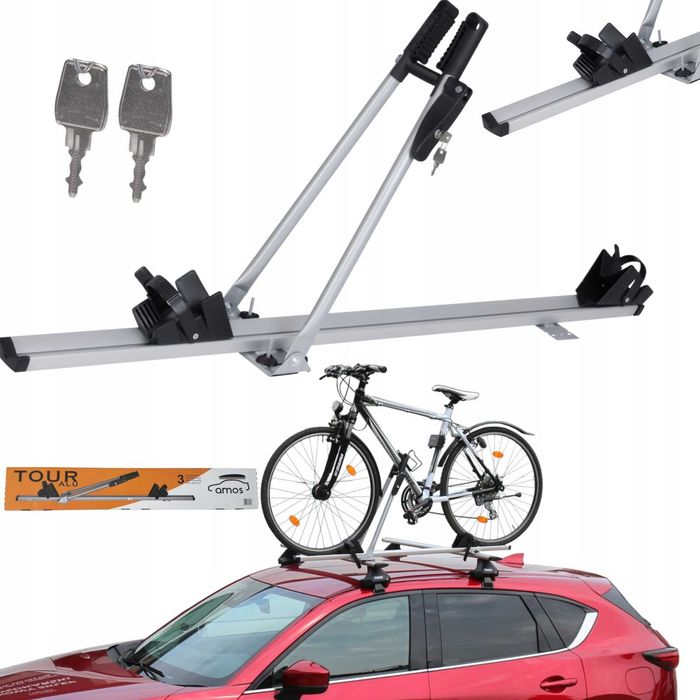 Bagażnik rowerowy na dach Amos na rowery uchwyt rowerowy na dach aluminium