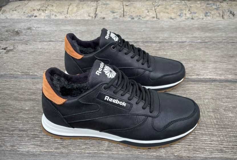 Чоловічі шкіряні зимові кросівки на вовні мужские кроссовки