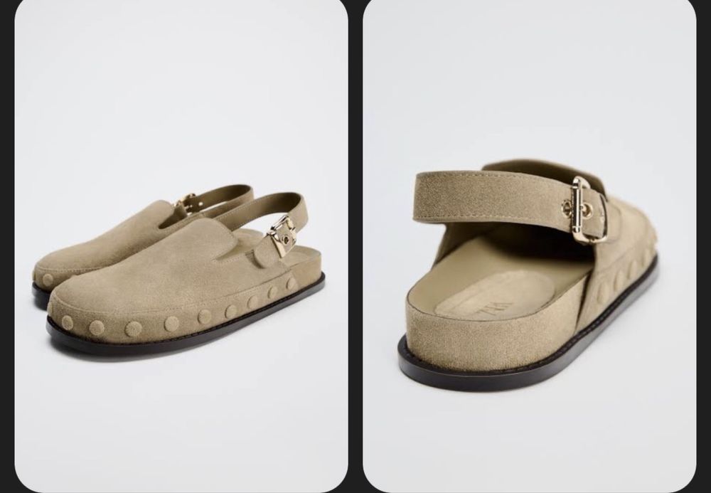 Замшеві сабо Zara нові 37 р.