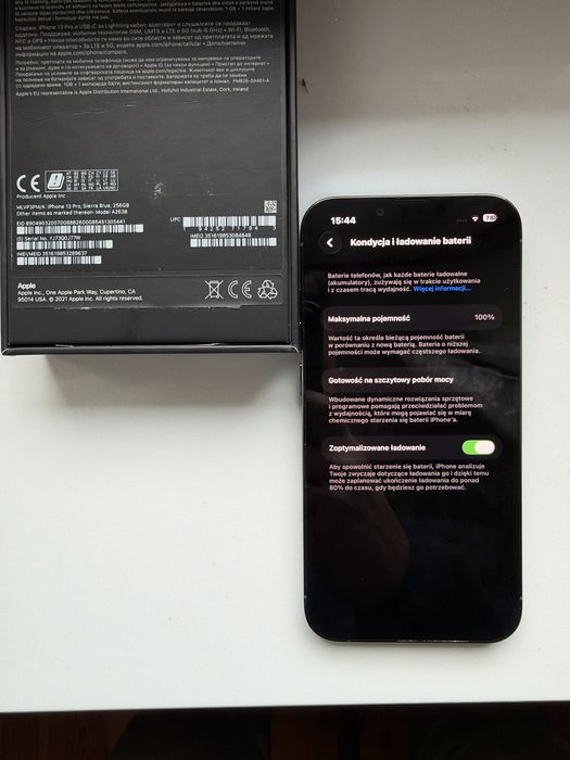 iPhone 13 Pro 256 GB Sierra Blue – bardzo dobry stan, bateria 100%