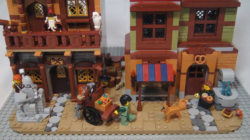 Lego Castle Zamek MOC Wioska budynki figurki 1,8 kg