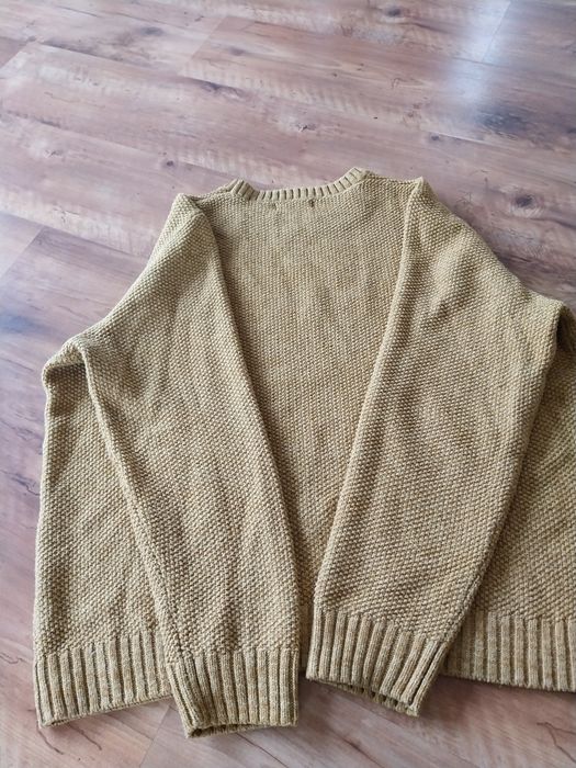 Sweter męski XL  musztardowy