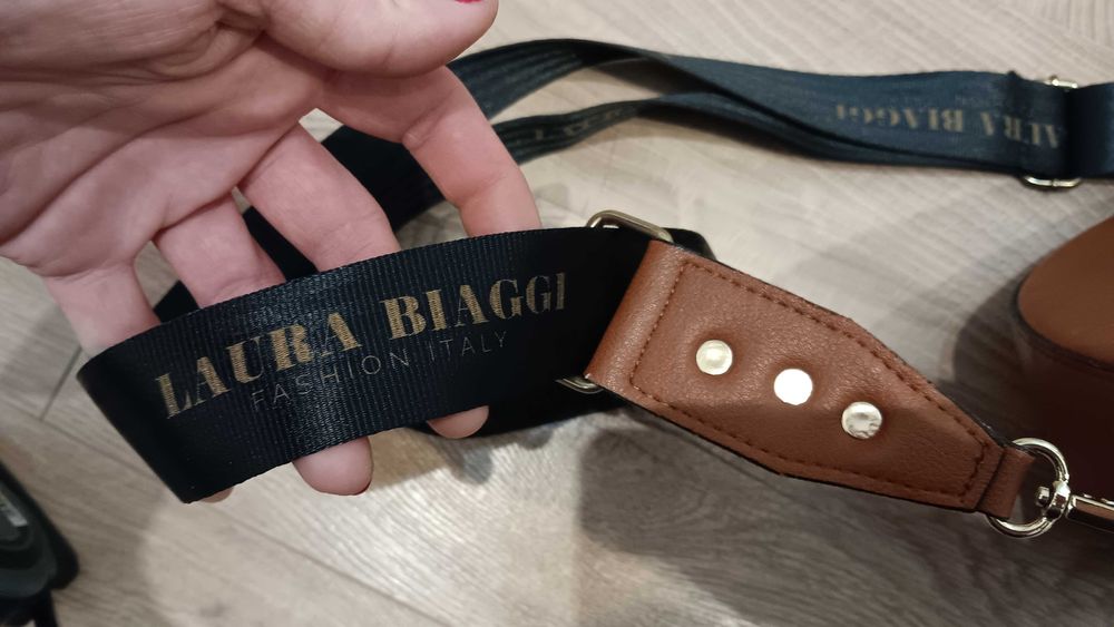 Torebka Laura Biaggi camel brąz