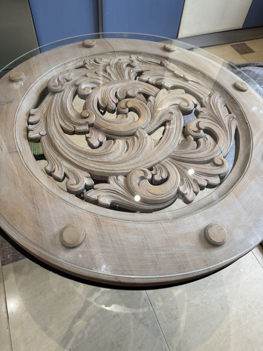 Stół okrągły loft stare drewno