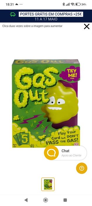 Jogo Gás Out (sem caixa)