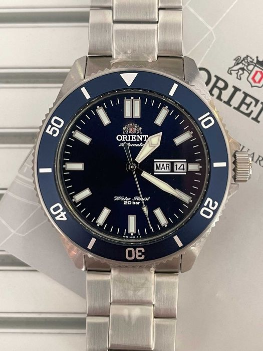 Orient Mako III Automatico - Mostrador Azul - Vidro Safira