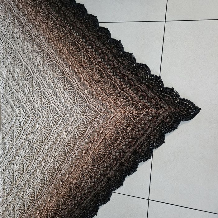 Chusta robiona na szydełku rękodzieło Handmade idealna na prezent