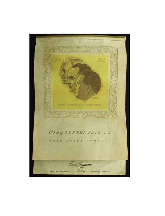 Calendário Parede 1953 - Cinquentenário da Ford