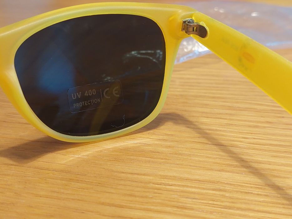 Okulary przeciwsłoneczne nowe UV400 2 sztuki czarne żółte +1 gratis