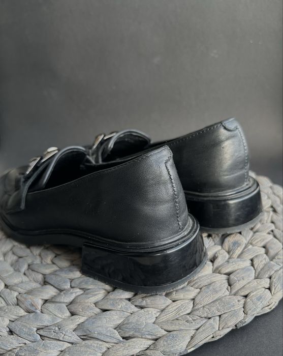 Лофери жіночі шкіряні , туфлі жіночі натуральна шкіра чорні