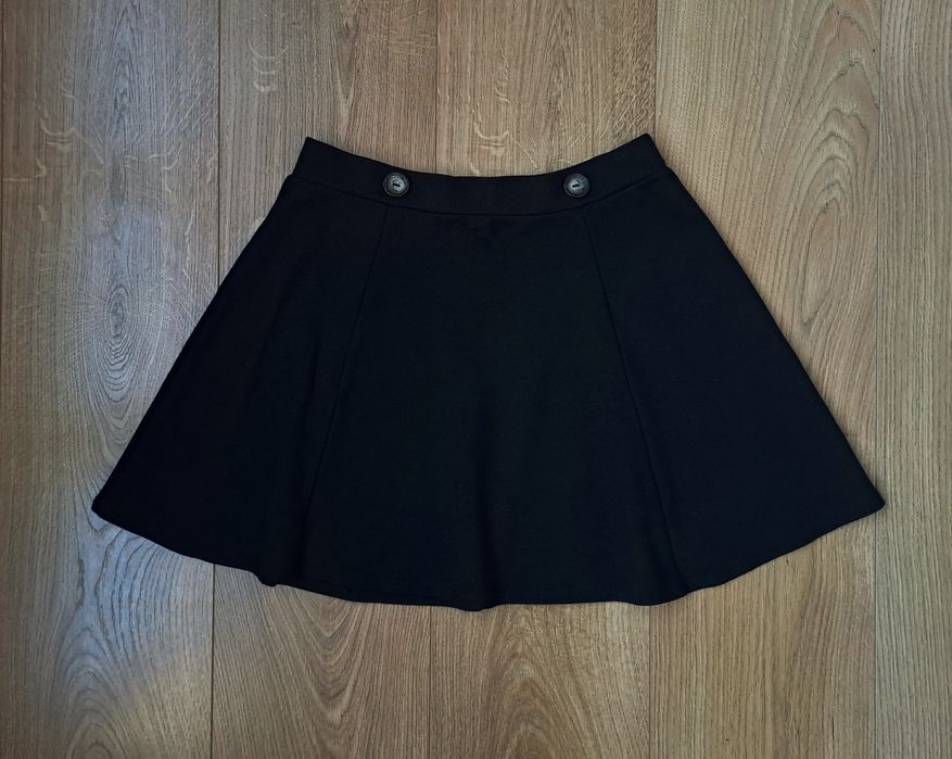 Черная женская юбка клеш