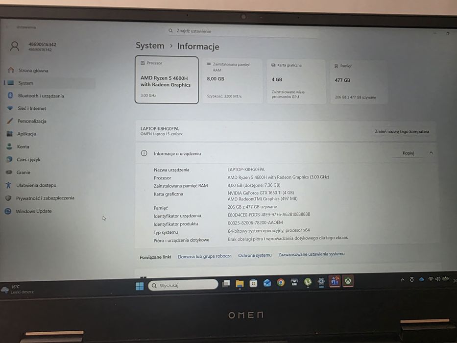 Sprzedam Laptop Omen HP