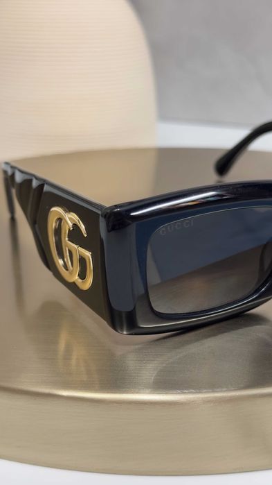 Вузькі окуляри Gucci GG0811S 001 Чорні / Женские очки Гуччи оригинал