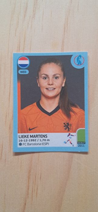 Cromo futebol de Lieke Martens(Euro 2022)da Panini