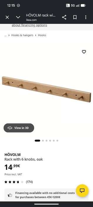 Cabide HOVOLM do IKEA