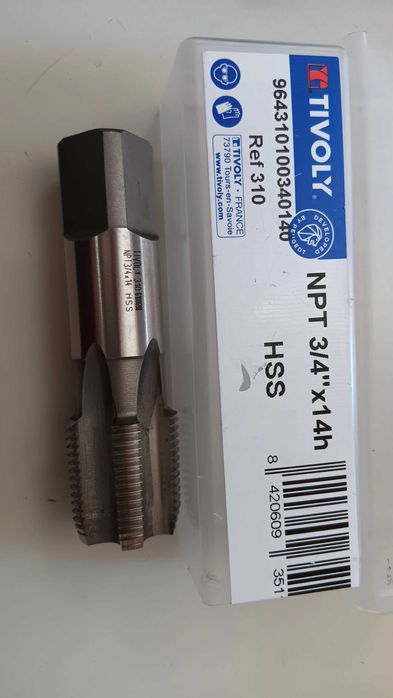 Macho máquina HSS Tivoly NPT 3/4"x14h
