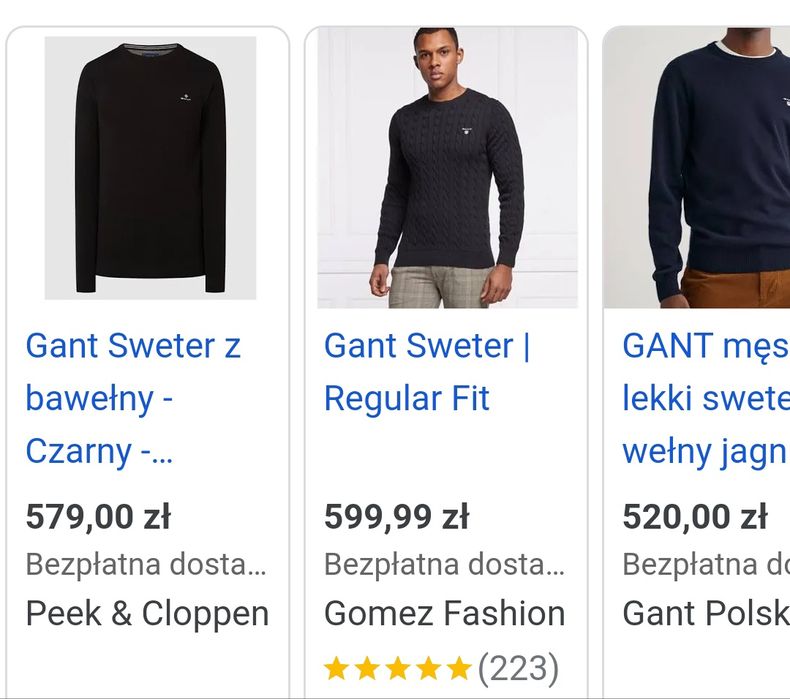 Gant rXL męski sweter