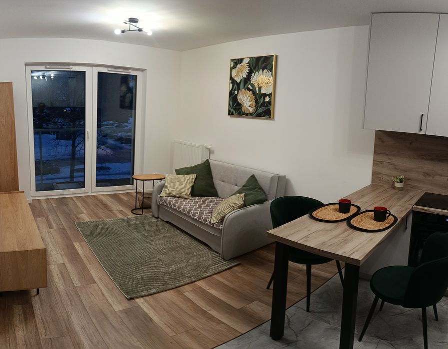 Do wynajęcia nowe mieszkanie 36m2 Zamenhofa 16c salon z aneksem +sypialnia +garaż podziemny