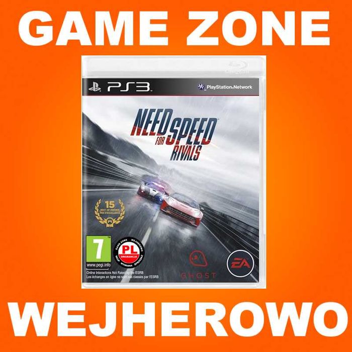 Need for Speed Rivals PS3 + PS3 Slim = PŁYTA PL Wejherowo