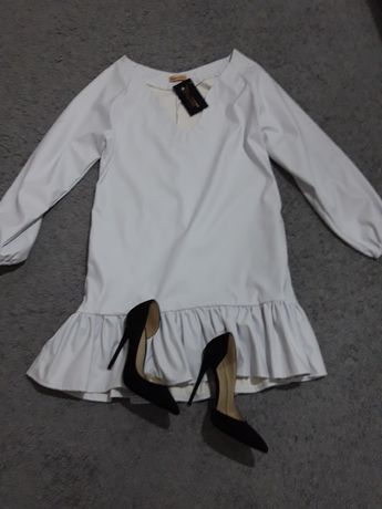 Sukienka falbanka,skórka Fashion Paparazzi