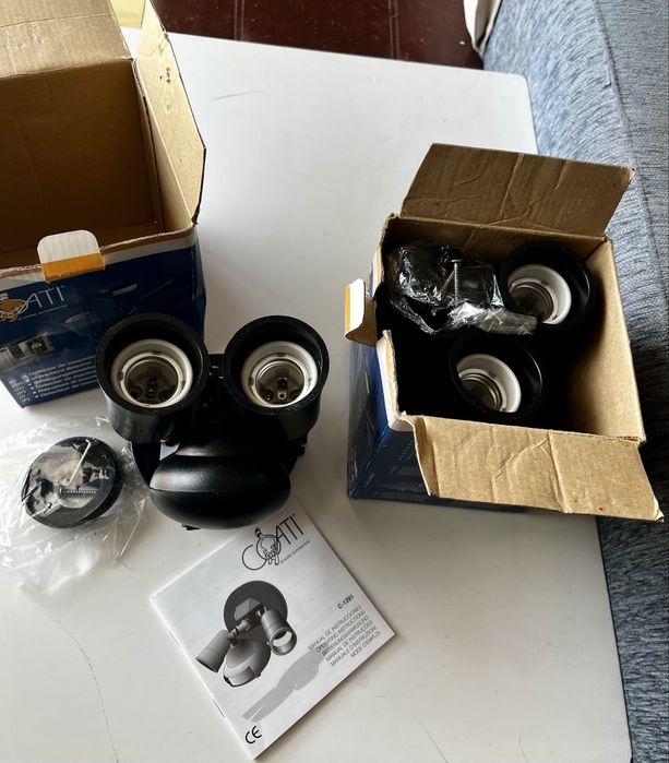 Sensor de movimento candeeiro 2 lampadas