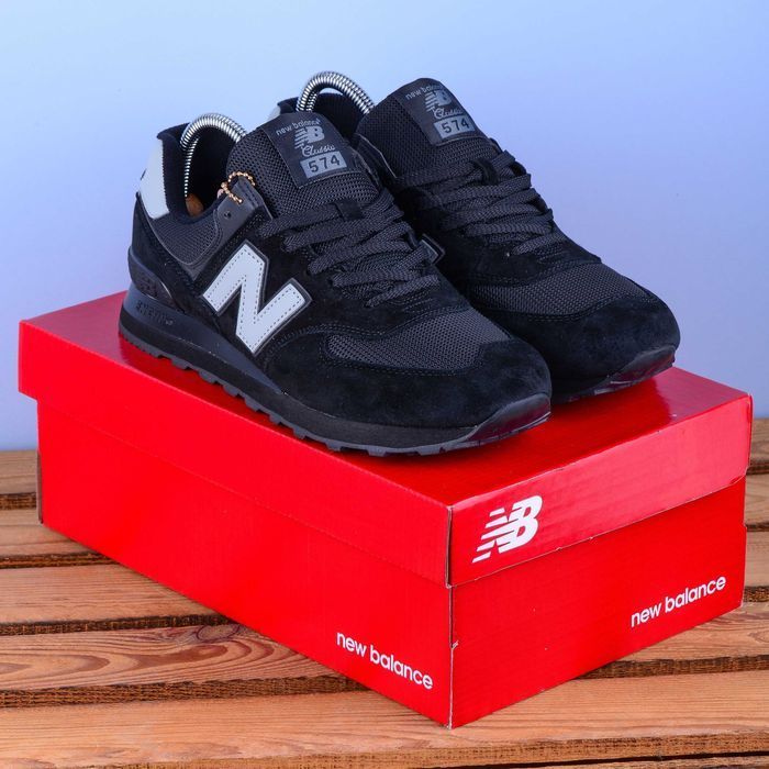 (2311) Кросівки New Balance 574 чорні (41-46) NB nb нб ню беленс