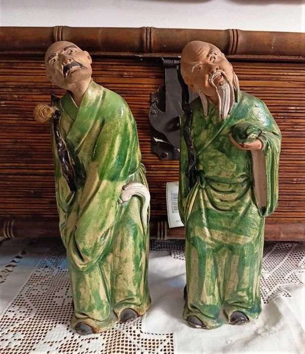 Par Figuras Chinesas Terracota