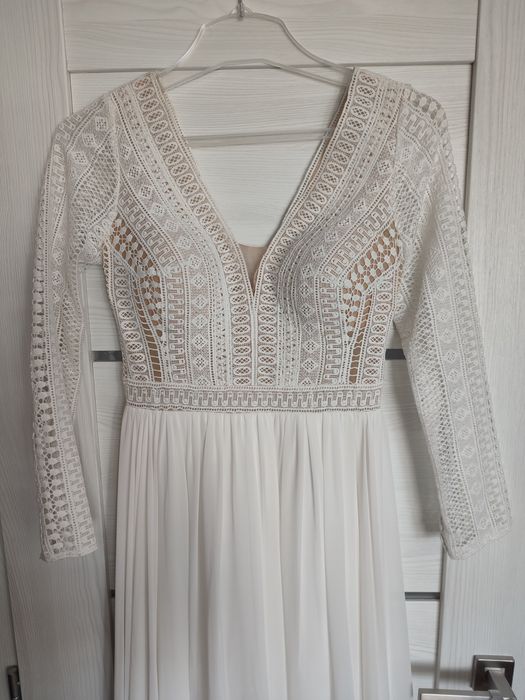 Suknia ślubna rustykalna/boho - Jasmine Empire Sherli 36/38, idealna