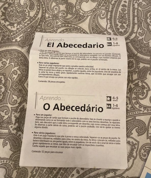 Jogo “aprendo o abecedario”