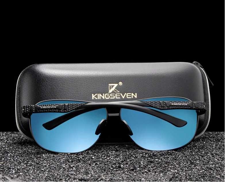Okulary przeciwsłoneczne męskie POLARYZACYJNE UV400 PILOTKI KINGSEVEN