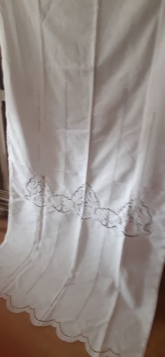 Cortinado Novo Linho Bordados Manuais
