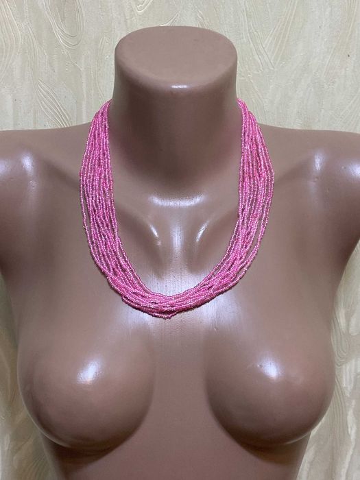 Многослойное ожерелье из бисера бусы, 51см