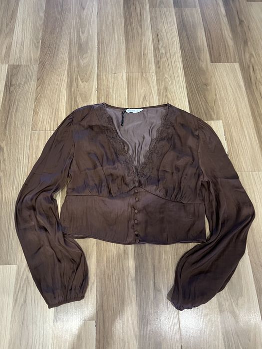 Блуза нова коричнева Stradivarius