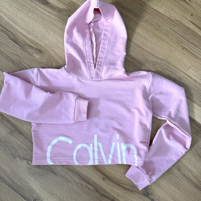 Krótka bluza z kapturem rozmiar M 38 różowa Calvin Klein