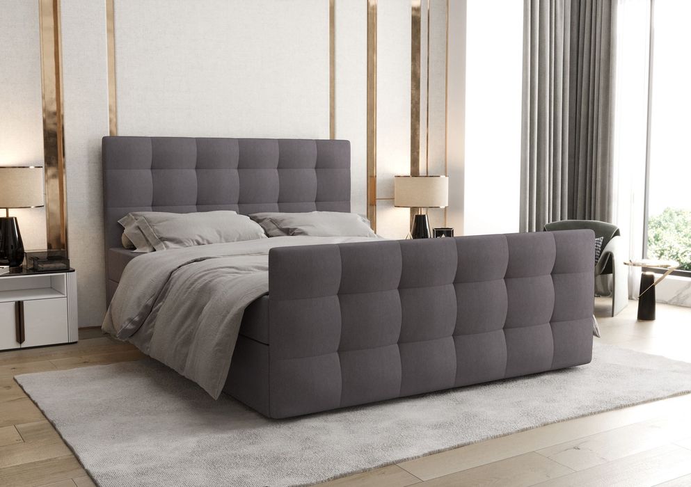 Łóżko Kontynentalne Sypialniane LARA 2 + TOPPER 140x200 EN MEBLE