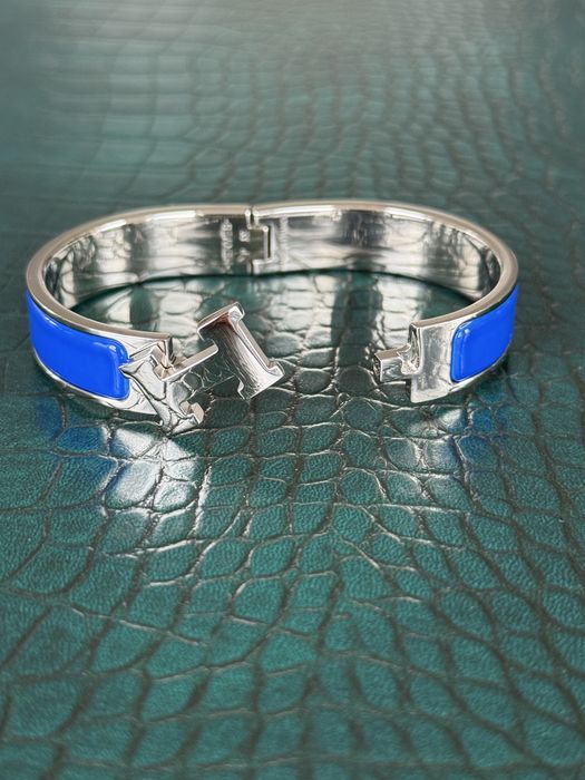 Hermes clic H bracelet оригінал Франція браслет синій