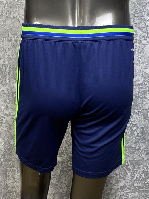 Adidas climalite S04 шорты 15-16 лет 176 см S размер подростковые футбольные синие