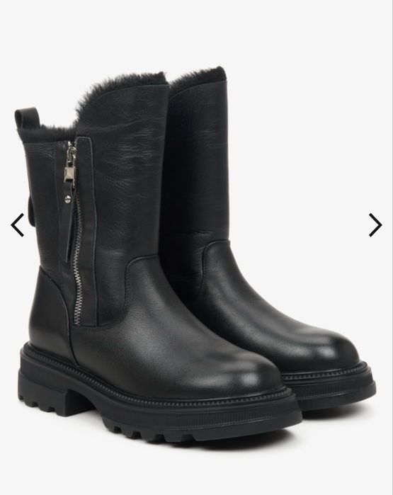 Зимові шкіряні чоботи